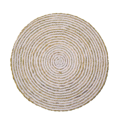 placemat round simply white