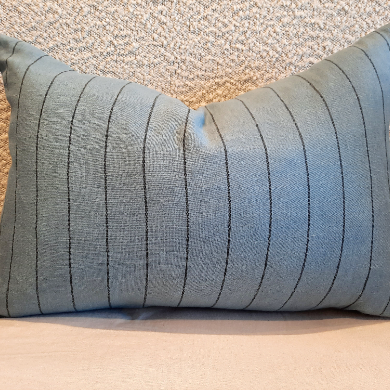 Linen stripe cushion 1